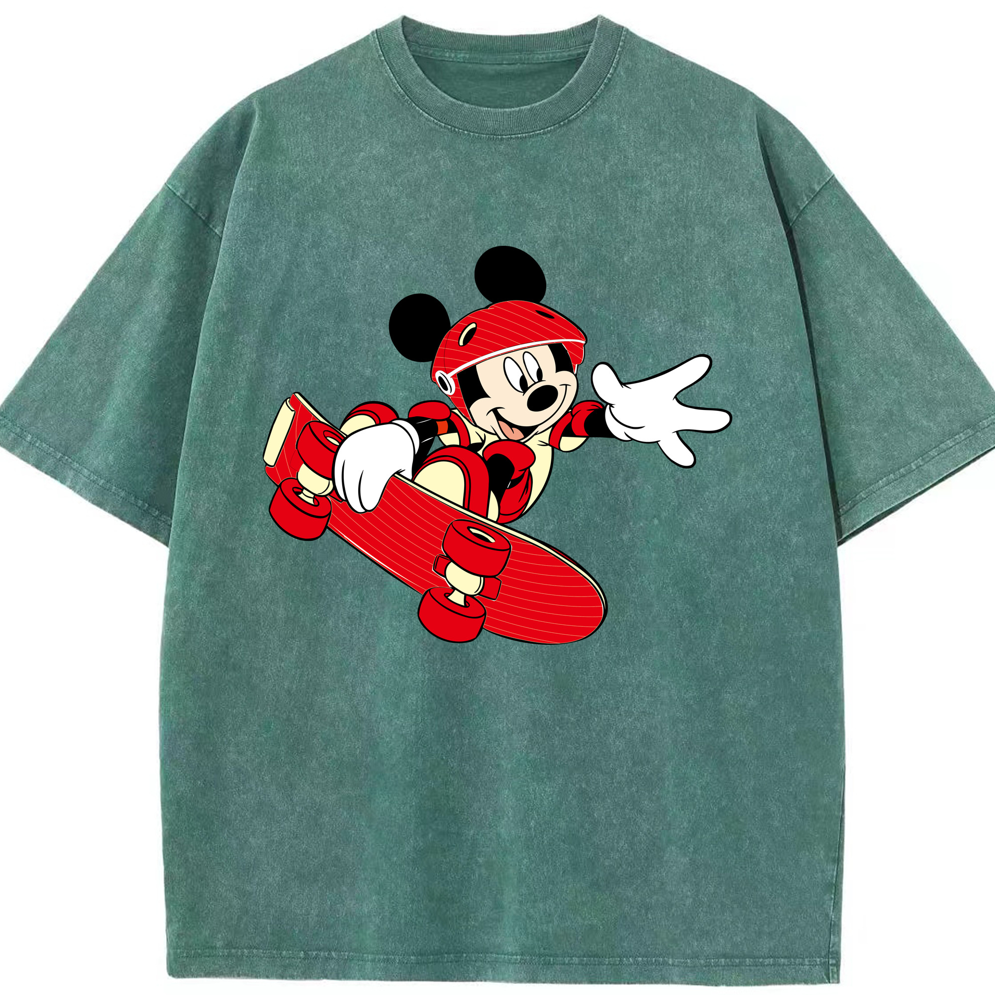 （画像用） ミッキーマウス Mickey Mouse 綿100% ヴィンテージ風 半袖Tシャツ（フロントプリント）